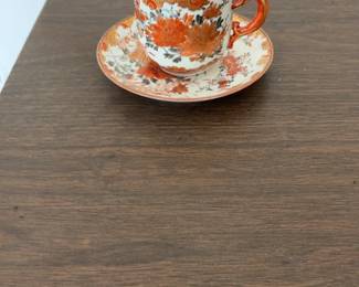 Vintage Japanese Kutani Dragonware Teacup & Saucer Set