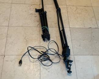 Adjustable Black Electri Desk Lamp with Clamp & Articulating Arm