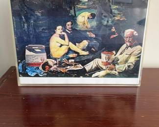 Framed KFC Parody Print of Manet's Le Déjeuner sur l'herbe