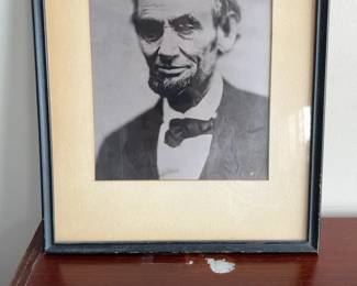Framed Black & White Portrait of Abraham Lincoln