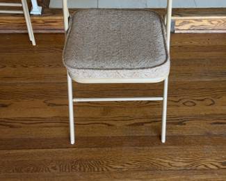 Vintage Samsonite Beige Upholstered Folding Chair