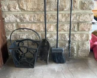 Iron Fireplace Tool Set