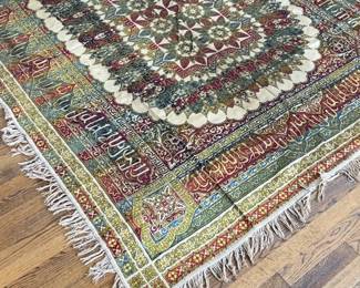 Large Antique Silk Textile 89 x 71