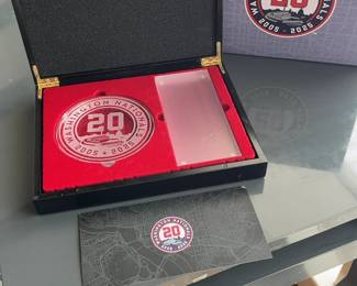 Washington Nationals 20th Anniversary Commemorative Glass