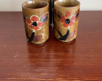 Vintage Otagiri Speckled Stoneware Set of 4