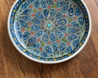 Hand Painted Ceramic Decorative Moorish Plate From Turkey