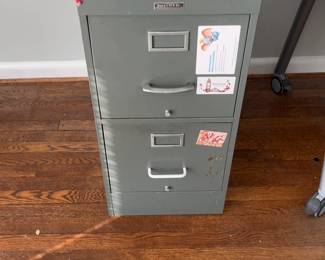 Hon 2-Drawer Metal Vertical Filing Cabinet - Grey