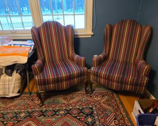 Pair of Matching Wing Back Chairs (Ethan Allen)