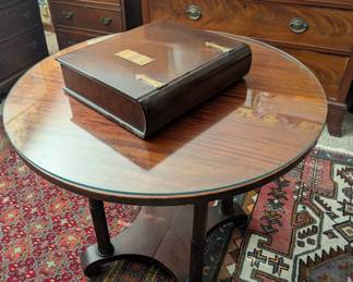 Federal Style Table, Glass Top