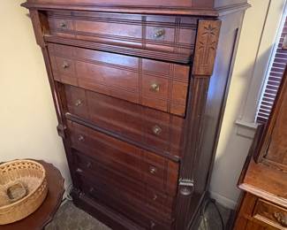 Antique Victorian Tall Chest of Drawers
