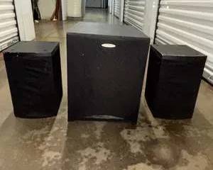Velodyne CHT-8 Powered Subwoofer w/ Dual Speakers Home Theater Audio System Black