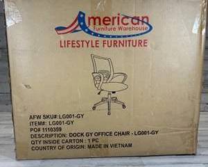  AFW Dock Gray Office Chair LG001-GY Mesh Swivel Task Chair New In Box