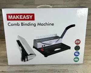 MAKEASY Comb Binding Machine – 21 Hole Paper Punch Binder – Up to 450 Sheet Capacity (A4/A5/Letter)