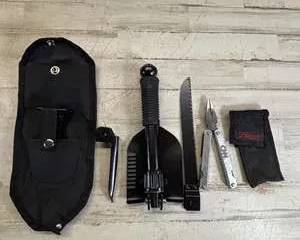 Tactical Survival Shovel Saw Multi Tool Kit Folding Entrenching Camping Set