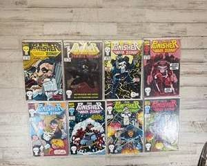 8 issues of Marvel’s The Punisher: War Zone comic series featuring Frank Castle in classic 1990s-era storylines.