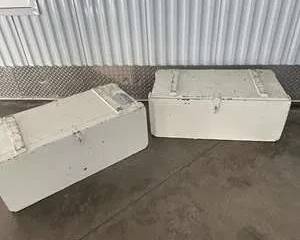 Pair WWII U.S. Military Storage Chests – W.M.S. Broser Co. 1943 – C&D 64-B