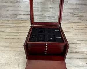 Brilliant Uncirculated US Silver Dollar Display Box Morgan Peace Wood Case