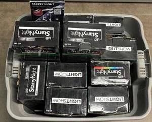 LED Christmas Light Lot LightShow Starry Night 100 LED Icicle Holiday Outdoor Decor