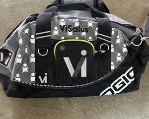 OGIO ViSalus Branded Duffle Bag – Gray & Black Gym / Travel Sports Bag