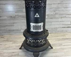 Vintage Cast Iron Perfection Oil Heater Stove Decorative Indoor Space Heater