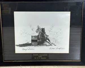 Cheryl Lemon Signed Artist Proof 2/4 Barrel Racing Print 1993 Master’s Tournament Award