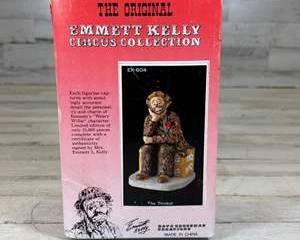 Emmett Kelly “The Thinker” Clown Figurine EK-604 Ltd Ed 9156/15000 w/ Box DGC 1986