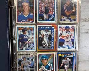 Vintage Baseball Card Binder Lot Topps Fleer Score 1980s 1990s Mets Brewers Cardinals
