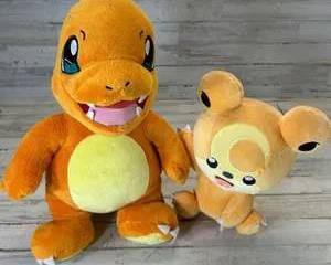  Pokémon Charmander Plush + BAB Bear Plush – Stuffed Animal Lot – Nintendo Character Toys