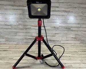 Hyper Tough 99969 LED Work Light w Adjustable Tripod Stand 120V Portable Shop Light