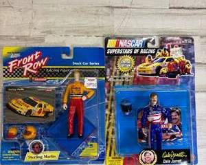 NASCAR Dale Jarrett Sterling Marlin 1997 Front Row Superstars Racing Figures MOC Lot