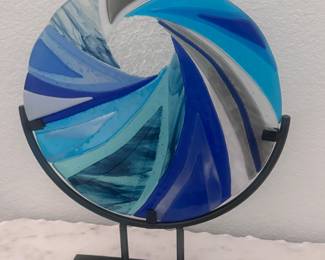 M. rich hand fused glass 