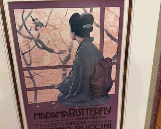 Madame Butterfly Poster framed
