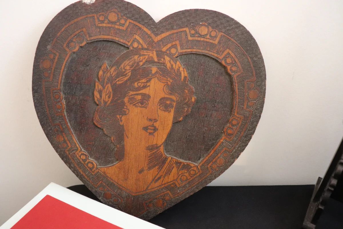 Antique Art NOUVEAU PYROGRAPHY