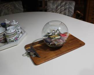 Beautirul Wood Board Matches and Asian Dishes