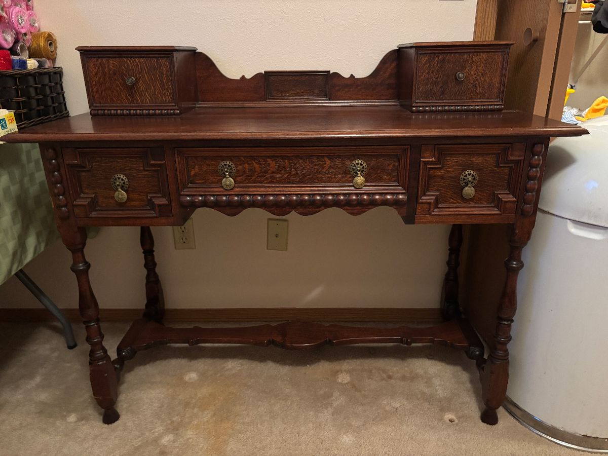 Wm A French Furniture Company antique writing desk. Fantastic piece of furniture. 