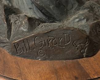 Signature section. Bronze sculpture by Bill Girard.
