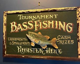 Large fishing sign