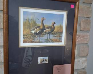 1987 Texas Waterfowl Duck Stamp print by artist Gary Moss
