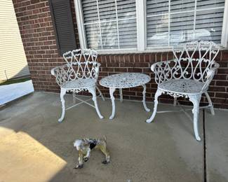Metal patio set 