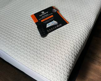 Double electric adjustable bed with bedgear mattress protector 