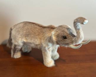 Vintage handcrafted mohair woolly mammoth 