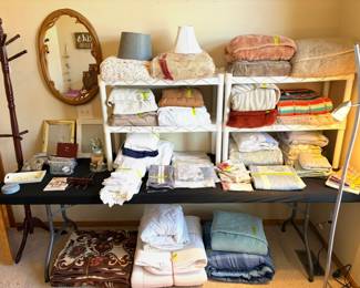 Vintage linens and bedding. 