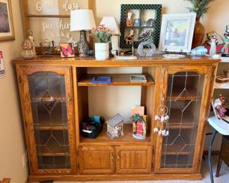 Home decor and entertainment furniture storage. 