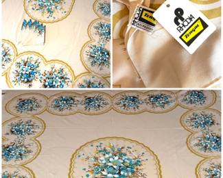 A vintage tablecloth by Rhodia Teagal.