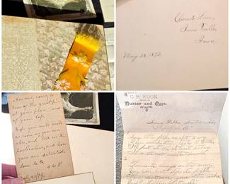 Gorgeous collection of ephemera items belonging to Claude Koon dating back to 1888