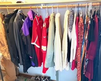 Men’s and women’s clothing. 