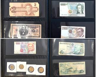 Collectible foreign currency. 