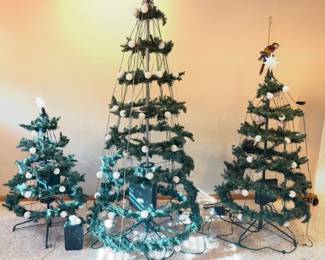 Gemmy trio outdoor Christmas tree light set. 