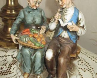 Old Man & Woman Figurine "Napcoware"
