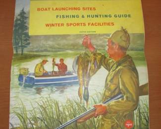 Vintage Rand McNally Michigan Road Atlas " Fishing & Hunting"